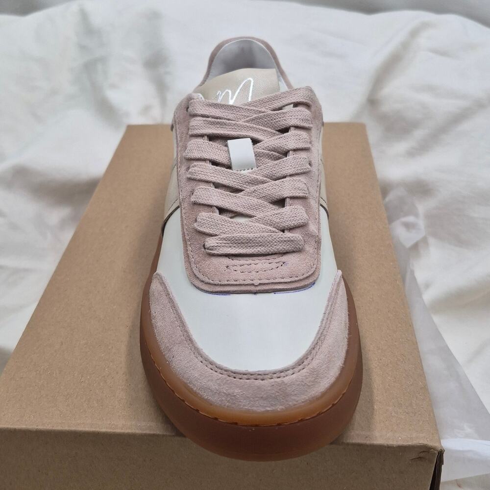NEW Matisse Quincy lace-up sneaker Natural low-top eather and suede size 7.5